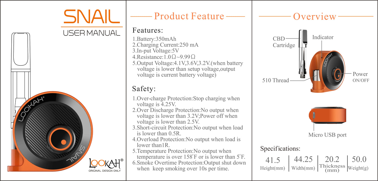 Lookah Snail 2.0 Battery