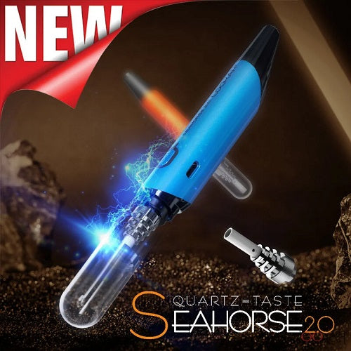 Lookah Seahorse MAX Dab E-Nectar Collector Wax Pen Vaporizer (Blue)